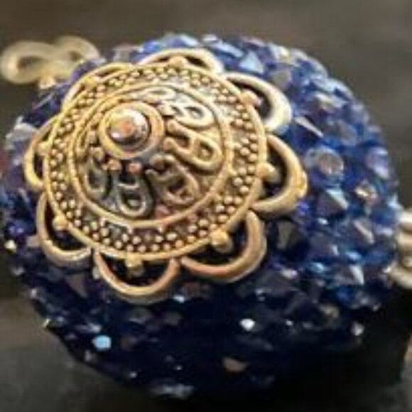 Handcrafted Double-Link Silver/Navy Bead Necklace Three-Time PoshParty Host Pick - Picture 15 of 16